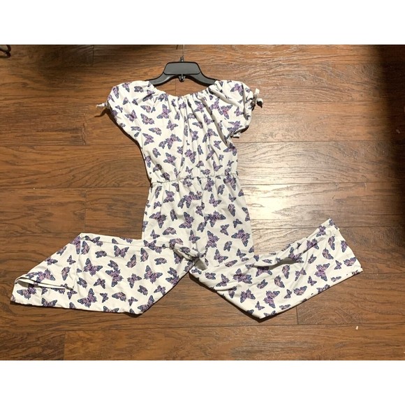 Romper Heart & Arrow White w/Butterflies Size M Pre-owned - Picture 8 of 8